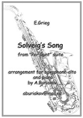 Solveig's Song from 'Per Gunt' suite (alto-sax)