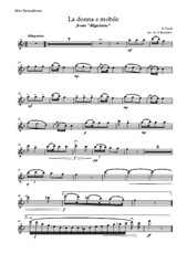 Три популярные песни из опер Верди в переложении для саксофона-альта и фортепиано